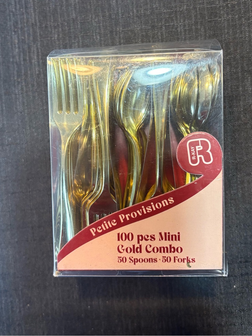 100 Pc Mini Gold Plastic Spoons & Forks + 18 Bonus Forks Party Dessert Appetizer